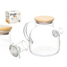 THÉIÈRE BOROSILICATE COUVERCLE BAMBOU 1,2 L