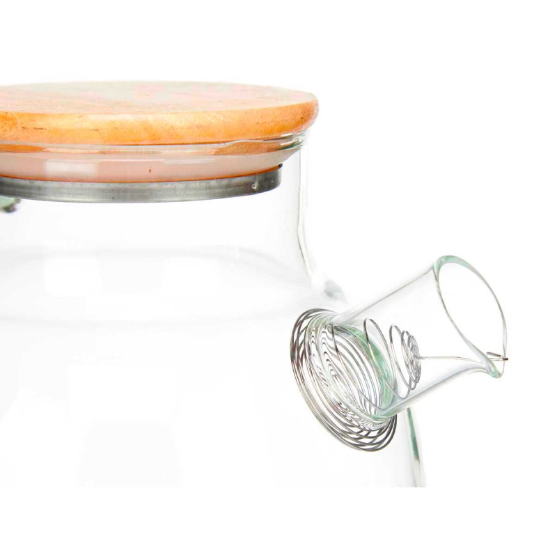 CHALEIRA BOROSILICATO TAMPA BAMBU 1,2L