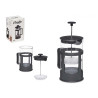 PLASTIC GLASS TEAPOT WITH PLUNGER 600ML