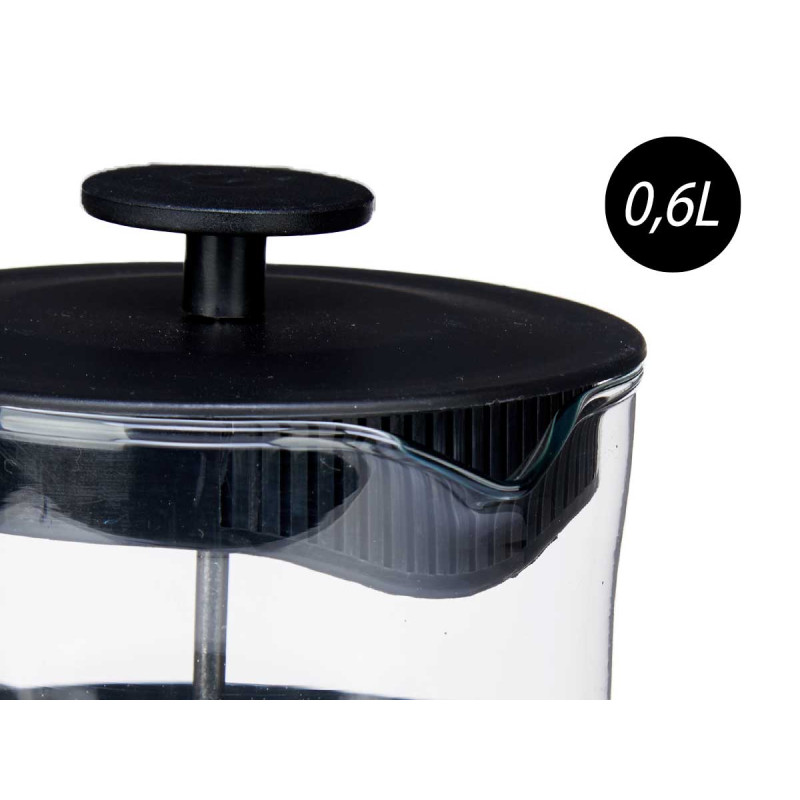 TETERA VIDRIO PLASTICO EMBOLO 600ML