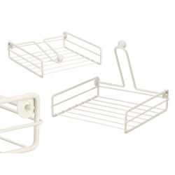 SUPORTE PARA GUARDANAPOS EM AÇO BRANCO CREME