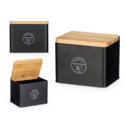 SALIÈRE COUVERCLE BAMBOU NOIR