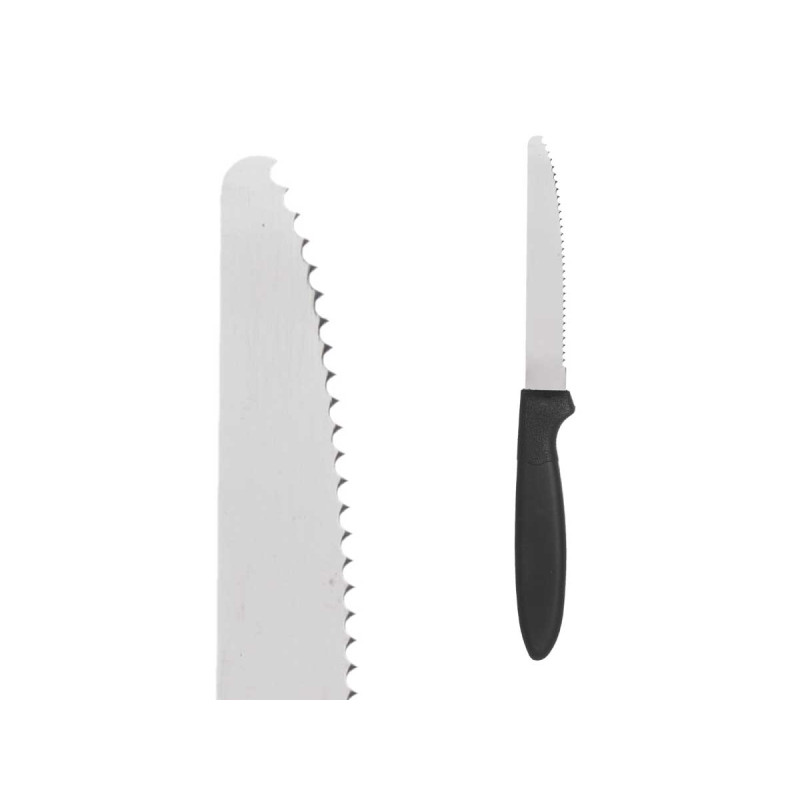 SET 4 COUTEAUX DENTÉS NOIRS