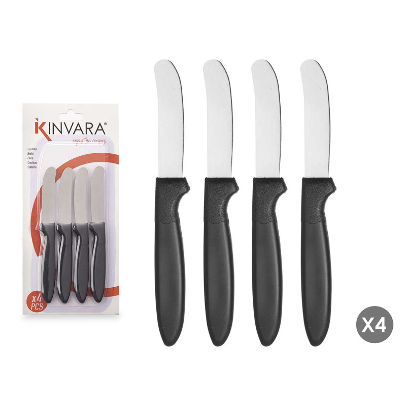 SET 4 COLTELLI PER SPALMARE NERI