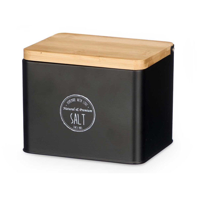 SALIÈRE COUVERCLE BAMBOU NOIR