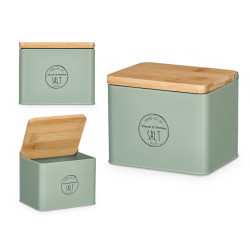 SALIERA TAPPO BAMBU VERDE MENTA