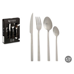 SET 16 PEZZI POSATE ARGENTO OPACO