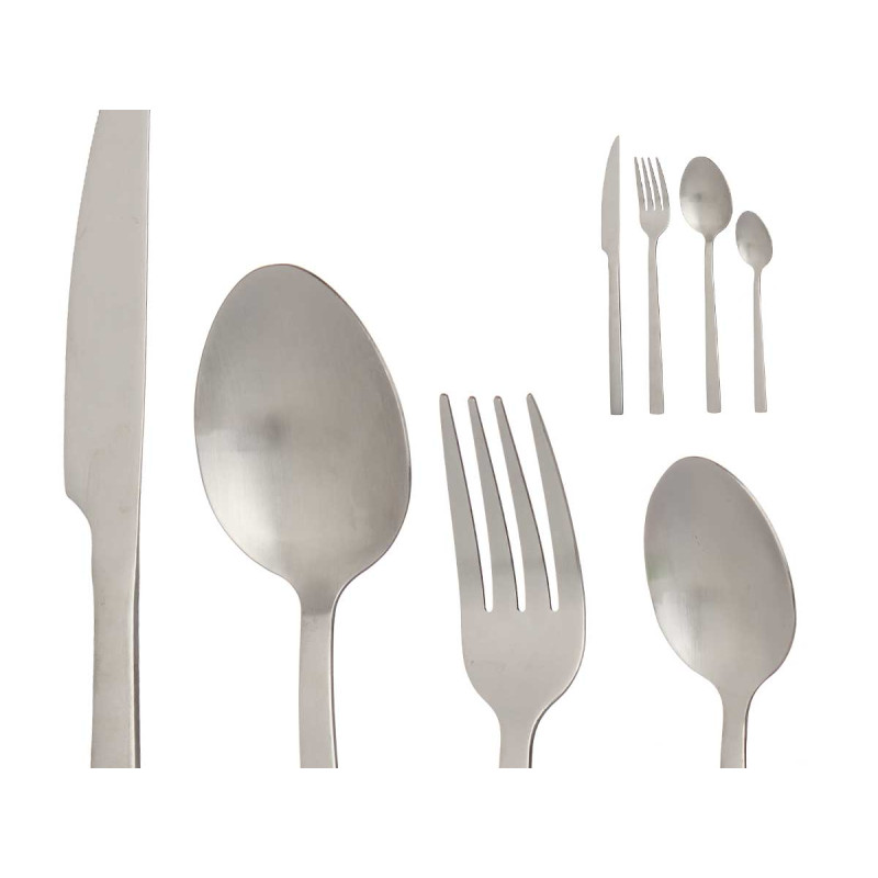 SET 16 PEZZI POSATE ARGENTO OPACO