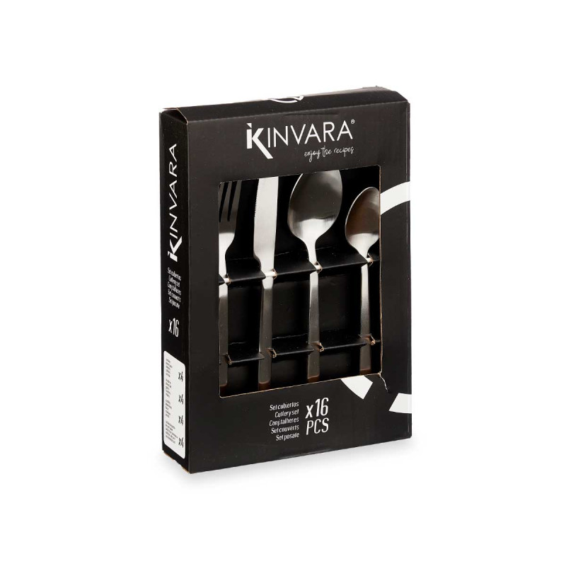 SET 16 PZS CUBIERTOS PLATA MATE