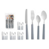 SET 16 PCS COUVERTS AVEC PORTE-COUVERTS GRIS
