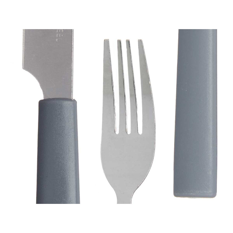 SET 16 PCS COUVERTS AVEC PORTE-COUVERTS GRIS