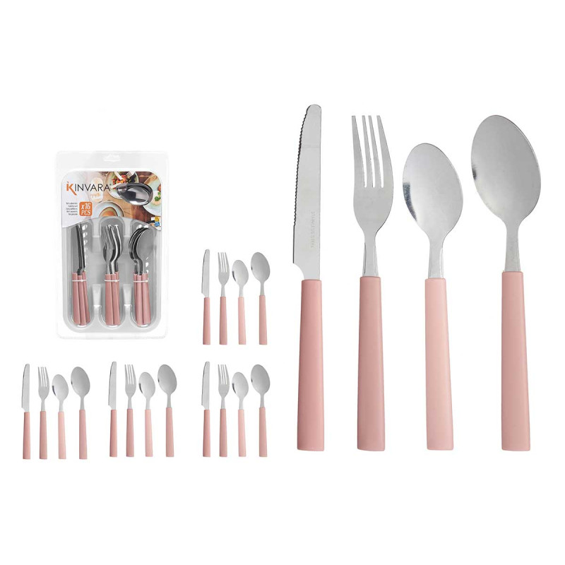 SET 16 POSATE CON PORTAPOSATE ROSA