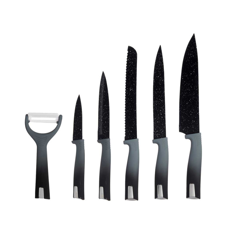 SET 6 PCS KNIVES AND PEELER