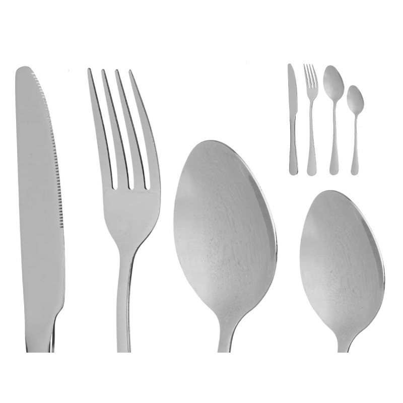 SET 16 PEZZI POSATE ACCIAIO