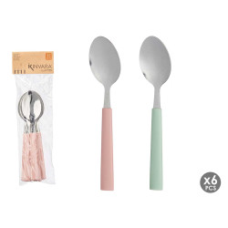 SET 6 CUILLÈRES ASSORT 2 MENTHE ROSE PÂLE