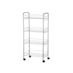 CARRELLO 4 PIANI METALLICO CON RUOTE