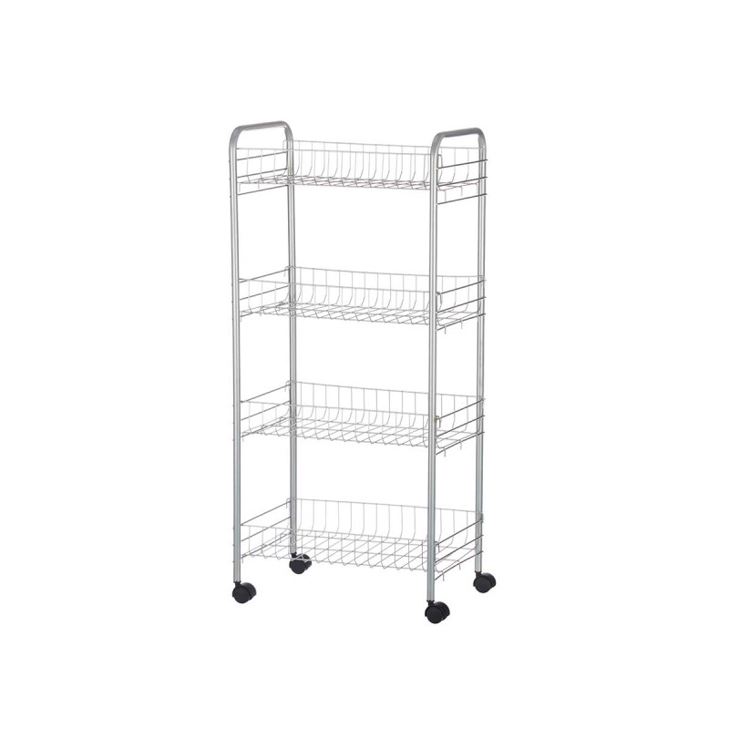 CARRELLO 4 PIANI METALLICO CON RUOTE