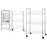 CARRELLO 3 PIANI METALLICO CON RUOTE