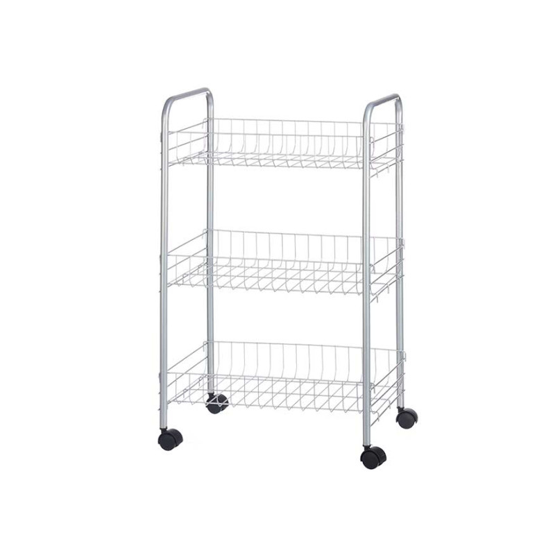 3-TIER METAL GREENGROCER WITH WHEELS