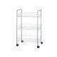 CARRELLO 3 PIANI METALLICO CON RUOTE