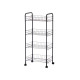 CARRELLO 4 PIANI METALLICO NERO RUOTE