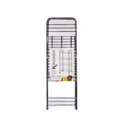 CARRINHO COZINHA 4 NIVEIS METALICO PRETO COM RODAS