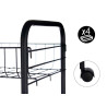 CARRINHO COZINHA 3 NIVEIS METALICO PRETO COM RODAS