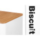 CONTENIT METAL QUADRAT BISCUIT BIANCO COP BAMBÙ