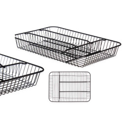 PORTAPOSATE METALLO 4 SCOMPARTI NERO