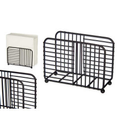 SIMPLE BLACK METAL NAPKIN HOLDER