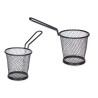 BLACK ROUND APPETIZER HOLDER W HANDLE