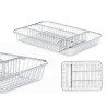 PORTE-COUVERTS 4 COMPARTIMENTS MÉTAL CHROME