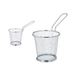 ROUND APPETIZER HOLDER CHROME PLATED W HANDLE