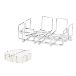 METAL NAPKIN HOLDER CHROME PLATED CLOSED
