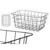 CESTA METAL NEGRA NECTANGULAR MED