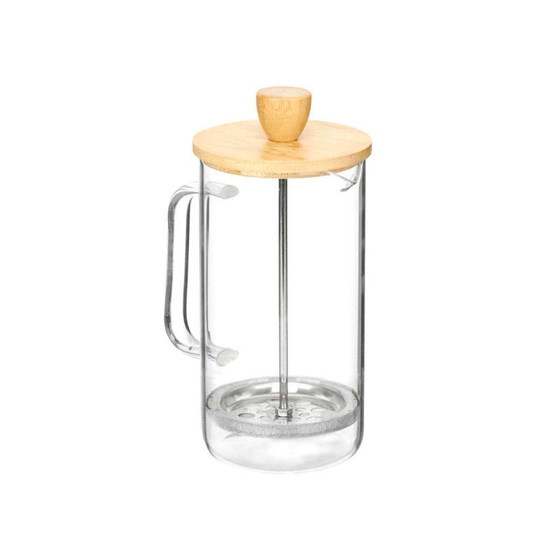 TETERA EMBOLO BOROSILICATO TAPA BAMBU 600ML
