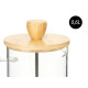 TETERA EMBOLO BOROSILICATO TAPA BAMBU 600ML