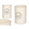 SUPORTE PARA UTENSILIOS EM AÇO BRANCO CREME