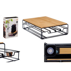 SUPORTE METAL BAMBU PARA 32 CAPSULAS