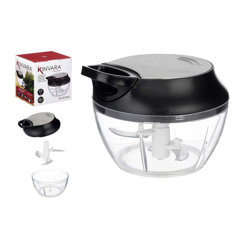 TRITURADOR MANUAL TAPA ACERO 3 CUCHILLAS