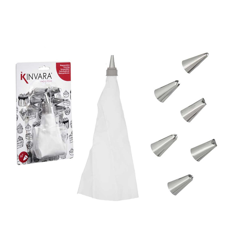 PASTRY BAG 7 NOZZLES 