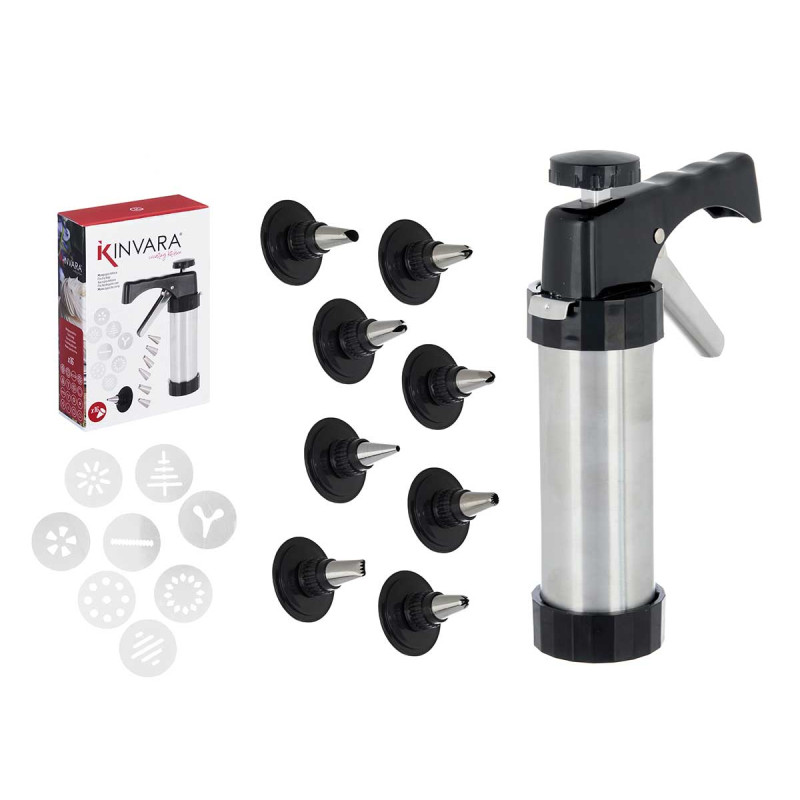 PISTOLET À PÂTISSERI EN ACIER 16 PCS