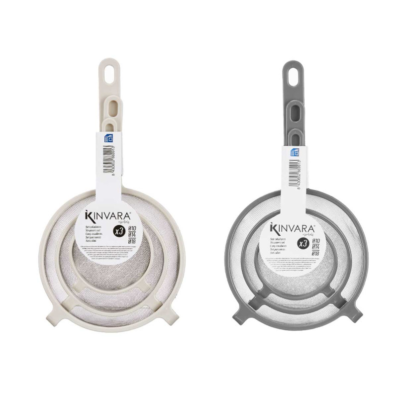 SET 3 COLADORES PLASTICO METAL SURT 2