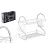 SCOLAPIATTI 2 LIVELLI CROMATI BIANCO ACCESSORI 