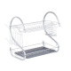 DISH DRAINER 2 TIERS GREY CHROMED ACCESSORIES