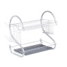 DISH DRAINER 2 TIERS GREY CHROMED ACCESSORIES