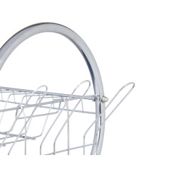SCOLAPIATTI 2 LIVELLI CROMATI GRIGIO ACCESSORI 