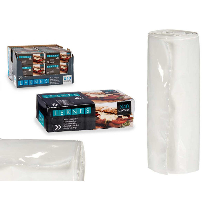 BOLSA PLASTICO BOCADILLO 40UDS 22X35CM