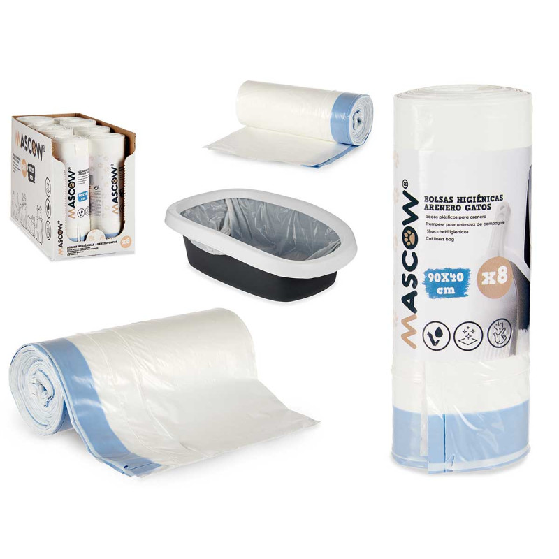 SAC HYGIENIQUE LITIERE CHATS 90X40CM 8UDS