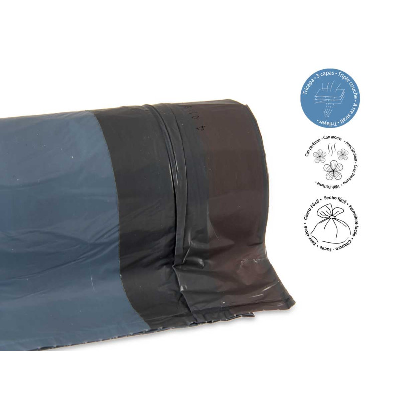 SACCO SPAZZATURA PROF CHIUSURA AUTO 30L 20UDS GRIG
